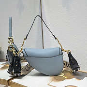 Dior CD Saddle Bag With Strap in Blue Size 25.5 x 20 x 6.5 cm - 4