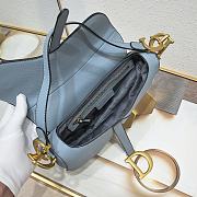 Dior CD Saddle Bag With Strap in Blue Size 25.5 x 20 x 6.5 cm - 5