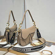 Dior CD Saddle Bag With Strap in Sand Color Size 25.5 x 20 x 6.5 cm - 3