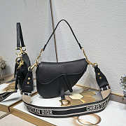 Dior CD Saddle Bag With Strap in Black Size 25.5 x 20 x 6.5 cm - 1