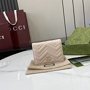 Gucci GG Marmont Light Pink Card Holder Size 11 x 8.5 x 3 cm - 1