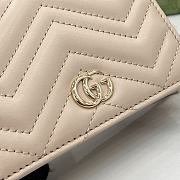 Gucci GG Marmont Light Pink Card Holder Size 11 x 8.5 x 3 cm - 3