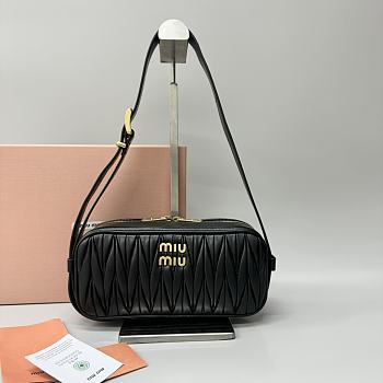 Miu Miu Matelassé Shoulder Bag Black Size 25 x 7 x 12 cm