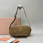 Miu Miu Matelassé Shoulder Bag Caramel Size 25 x 7 x 12 cm - 1