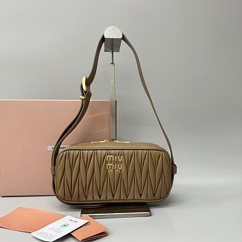 Miu Miu Matelassé Shoulder Bag Caramel Size 25 x 7 x 12 cm