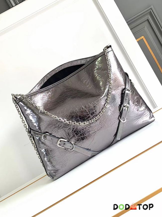 Givenchy Medium Voyou Bag Silver Size 40 x 27 x 6.5 cm - 1