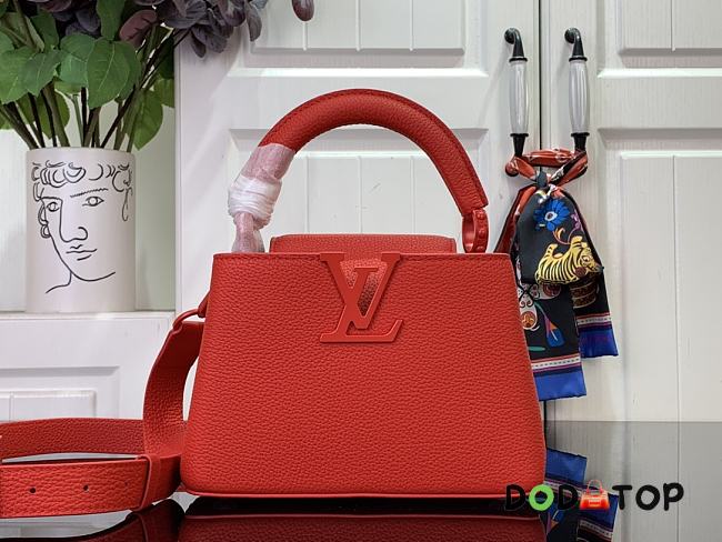 Louis Vuitton Capucines Mini Handbag M48865 Red Size 13.6 x 8 x 21 cm - 1