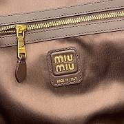 Miu Miu Leather Top Handle Bag Dark Brown Size 34 x 23 x 12 cm - 6