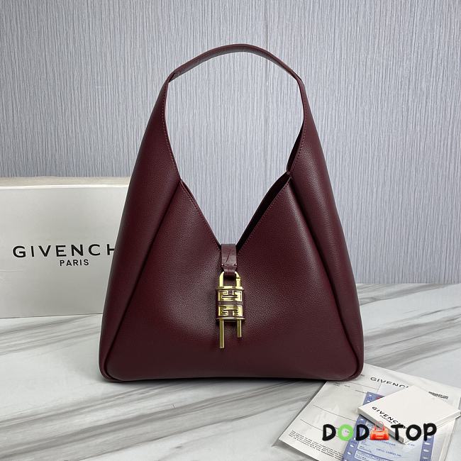 Givenchy G-Hobo Burgundy Medium Leather Shoulder Bag Size 31 x 15 x 43 cm - 1