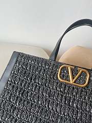 Valentino Tote Bag Black Vlogo Size 48 cm - 3