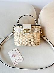 Valentino Vlogo Signature Wicker Vanity Bag White Size 19 x 13.5 x 13 cm - 1