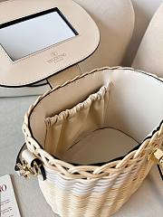 Valentino Vlogo Signature Wicker Vanity Bag White Size 19 x 13.5 x 13 cm - 6