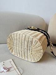 Valentino Vlogo Signature Wicker Vanity Bag Black Size 19 x 13.5 x 13 cm - 4