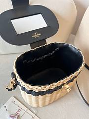 Valentino Vlogo Signature Wicker Vanity Bag Black Size 19 x 13.5 x 13 cm - 3