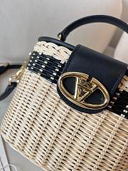 Valentino Vlogo Signature Wicker Vanity Bag Black Size 19 x 13.5 x 13 cm - 2