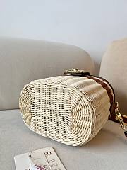 Valentino Vlogo Signature Wicker Vanity Bag Brown Size 19 x 13.5 x 13 cm - 5