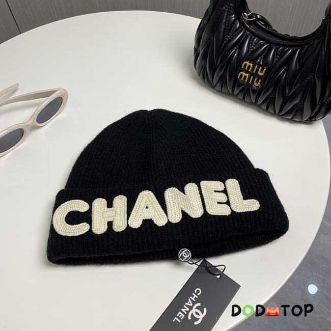 Chanel Wool Knitted Hat Black - 1