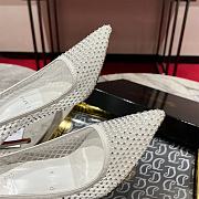 Christian Louboutin Apostropha Mesh Strass 80mm Pumps-White - 5