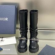 Dior D-Fight Ankle Boot Black Calfskin and Leather-Effect Stretch Material - 1