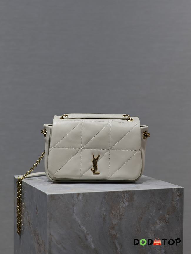 YSL Jamie 4.3 Mini In Lambskin White Size 20 × 12 × 7 cm - 1