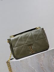 YSL Jamie 4.3 Small In Lambskin Green Size 25 × 16 × 9 cm - 6