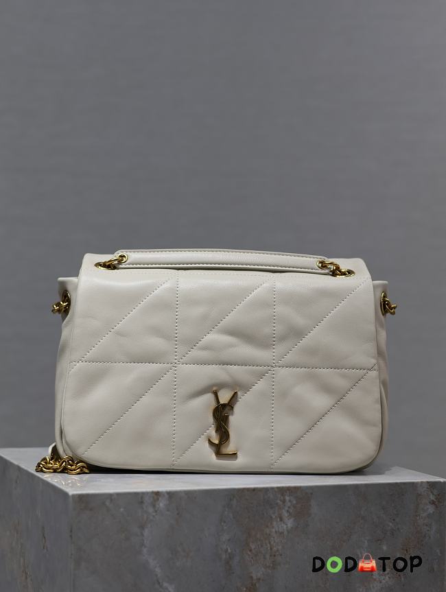 YSL Jamie 4.3 Small In Lambskin White Size 25 × 16 × 9 cm - 1