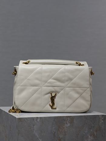 YSL Jamie 4.3 Small In Lambskin White Size 25 × 16 × 9 cm