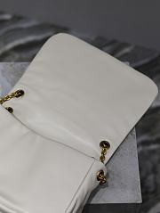 YSL Jamie 4.3 Small In Lambskin White Size 25 × 16 × 9 cm - 6