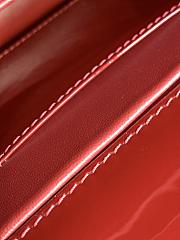 BVL Small Serpenti Forever Top Handle Bag in Shiny Brushed Leather Red Size 18 x 15 x 9.5 cm - 6