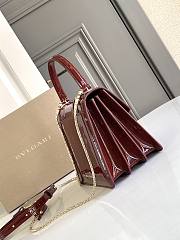 BVL Small Serpenti Forever Top Handle Bag in Shiny Brushed Leather Red Size 18 x 15 x 9.5 cm - 2