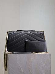 YSL Large Leather Loulou Shoulder Bag Black Size 29 × 17 × 8 cm - 6