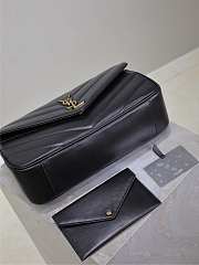 YSL Large Leather Loulou Shoulder Bag Black Size 29 × 17 × 8 cm - 4