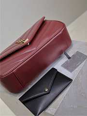 YSL Large Leather Loulou Shoulder Bag Red Size 29 × 17 × 8 cm - 4