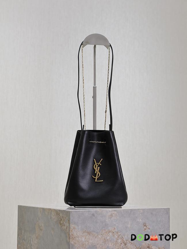 YSL Pochon Bucket Bag Black Size 20 × 24 × 3 cm - 1