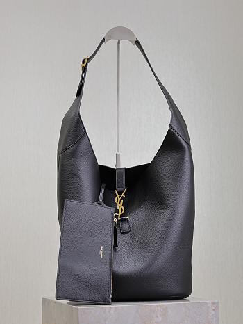 YSL Le 5à7 Large Black Bucket Underarm Bag Size 26 × 31.5 × 13.5 cm