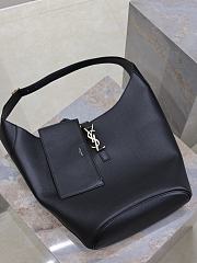 YSL Le 5à7 Large Black Bucket Underarm Bag Size 26 × 31.5 × 13.5 cm - 6