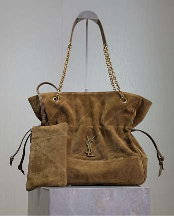 YSL Jamie Shopping Bag In Suede Size 27 × 34 × 3 cm