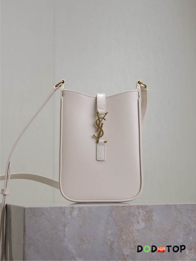 YSL White Mobile Phone Bag Size 18 × 13.5 × 3.5 cm - 1