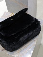 YSL Saint Laurent Black Fur Large Niki Bag Size 32 × 23 × 9 cm - 6