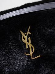 YSL Saint Laurent Black Fur Large Niki Bag Size 32 × 23 × 9 cm - 3