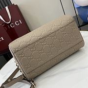 Gucci GG Emblem Small Top Handle Bag Leather Size 25.5 x 16 x 14 cm - 4