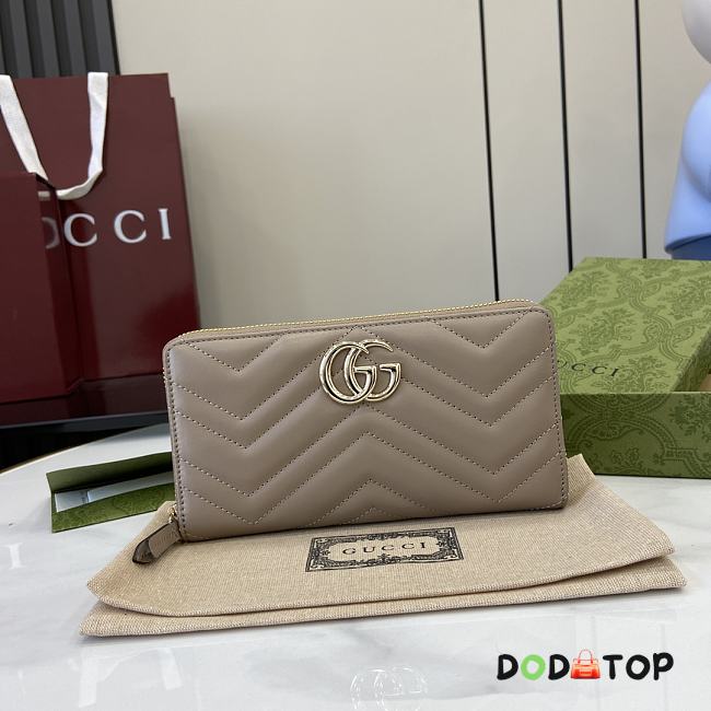 Gucci GG Double G Marmont Zipper Wallet Size 10.5 x 19 x 2 cm - 1