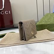 Gucci GG Marmont Card Holder Taupe Size 11 x 8.5 x 3 cm - 3