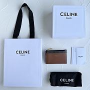 Celine Zipped Card Holder Brown Size 7.5 x 11.5 cm - 6