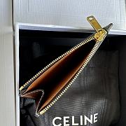 Celine Zipped Card Holder Brown Size 7.5 x 11.5 cm - 5