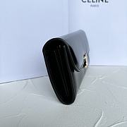 Celine Triomphe Large Shiny Cow Leather Wallet Black Size 19 × 10 x 3 cm - 6