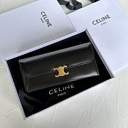 Celine Triomphe Large Shiny Cow Leather Wallet Black Size 19 × 10 x 3 cm - 5