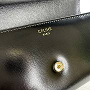 Celine Triomphe Large Shiny Cow Leather Wallet Black Size 19 × 10 x 3 cm - 3