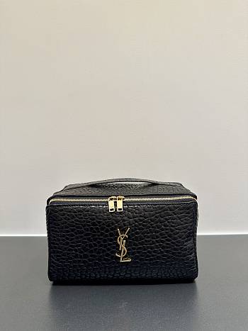 YSL Saint Laurent Cosmetic Pouch Black Size 21 x 13 x 13 cm