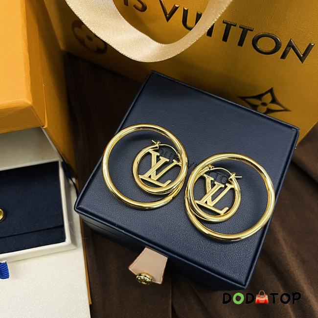 Louis Vuitton LV New Double Ring Letter Earrings - 1